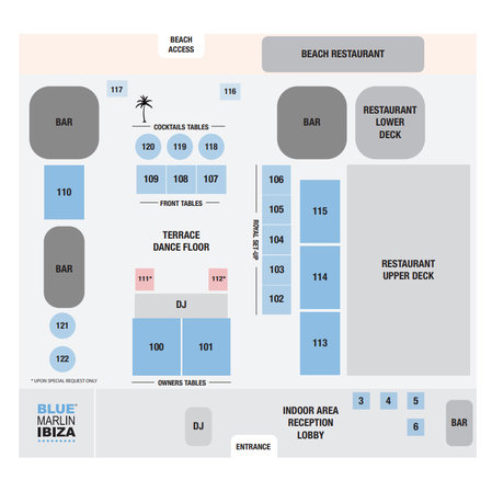 Blue Marlin tables map